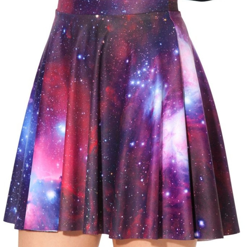 BlackMilk Galaxy Purple Skater Skirt